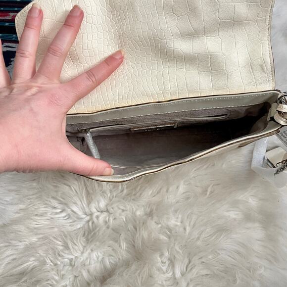 NEW Gryson Leather Faux Embossed Croc Crossbody Bag Bella Belted Mod Cocco - Picture 8 of 13